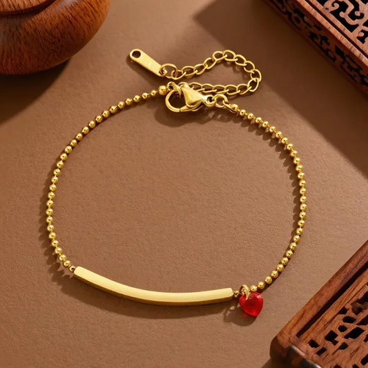 Heart Charm Bracelet - Jewelry - 18k Gold Plated Waterproof Jewellery - Collection 9