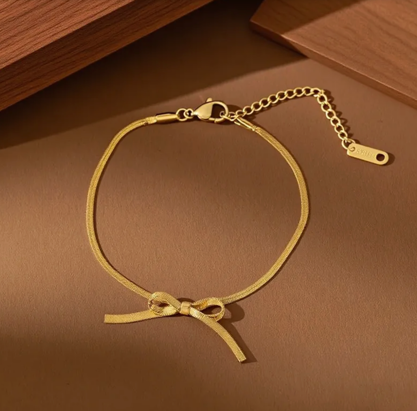 Gold Bow Snake Chain Bracelet - Jewelry - 18k Gold Plated Waterproof Jewellery - Collection 9