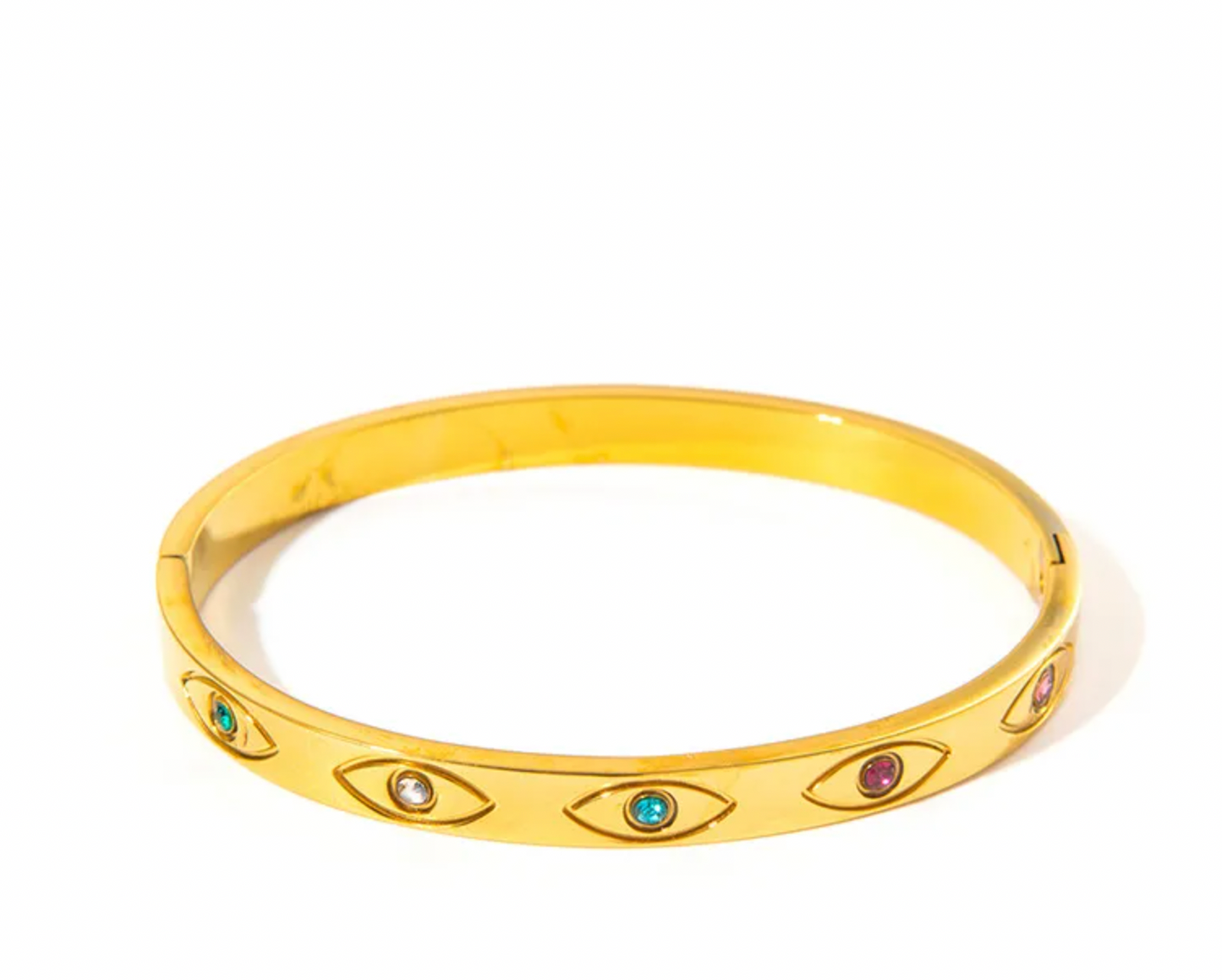 Turquoise Evil Eye Stone Bangle