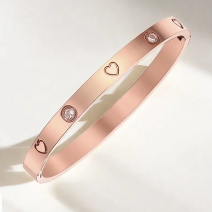 Heart & Rhinestone Bangle