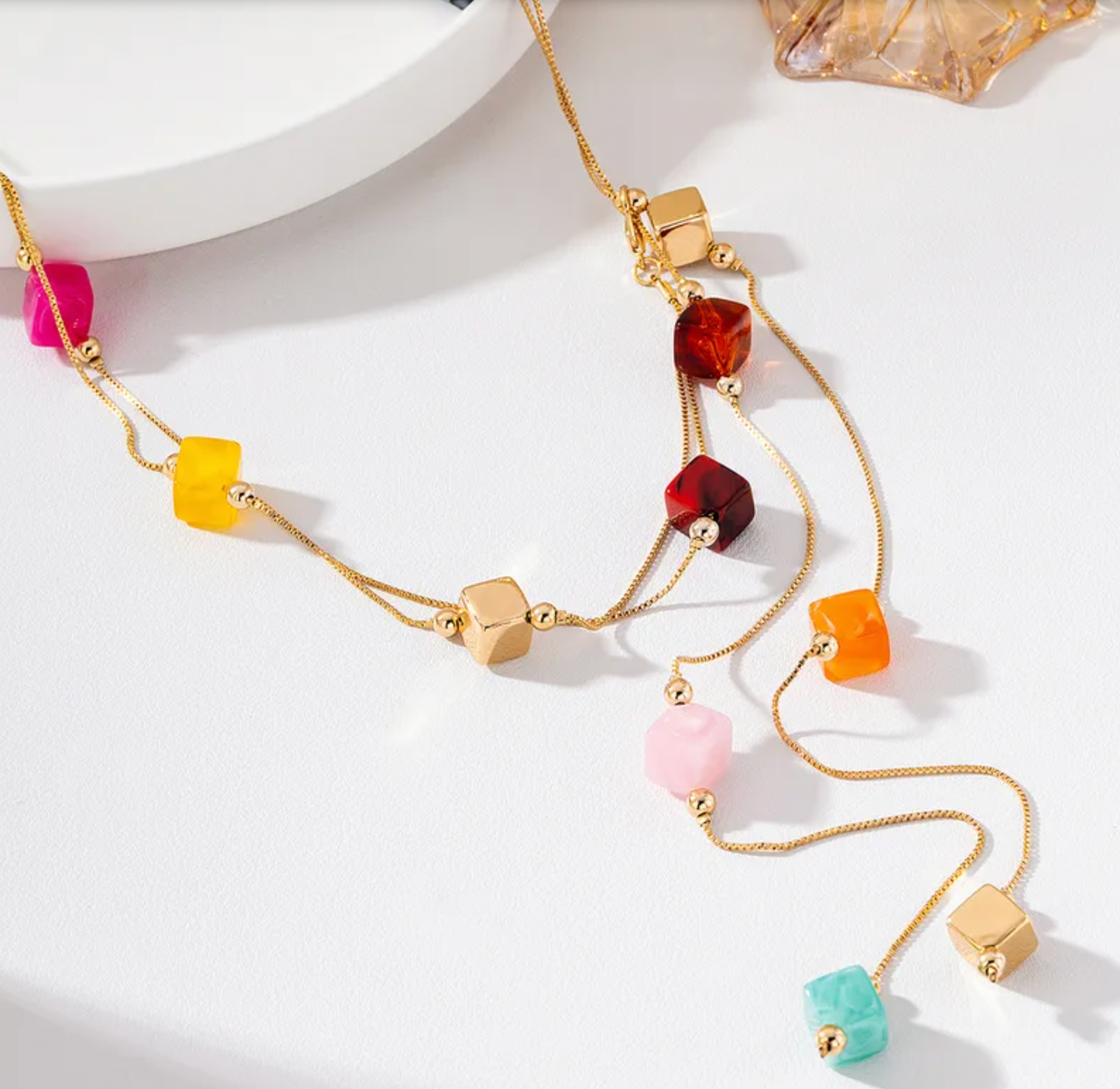 Multicolour Boho Cube Waist Chain