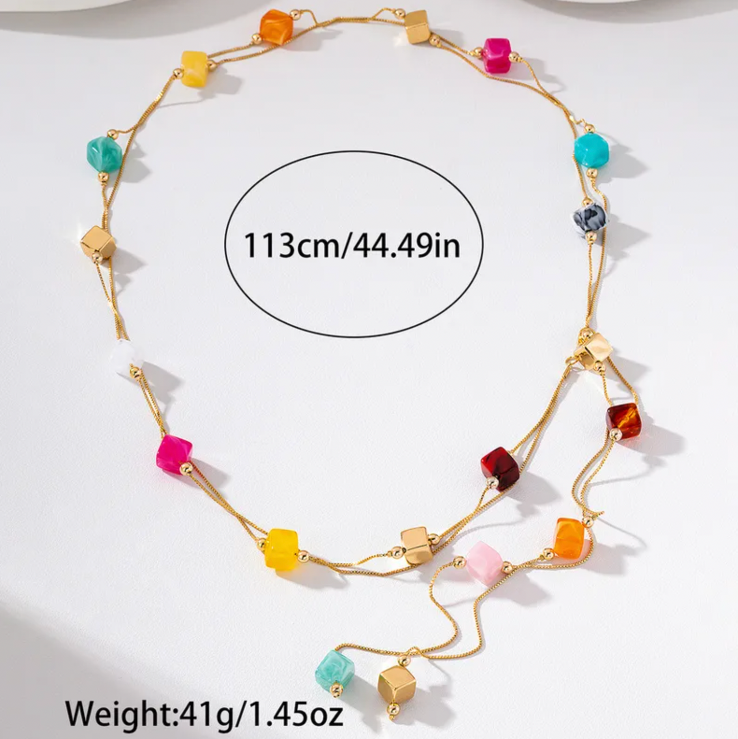 Multicolour Boho Cube Waist Chain