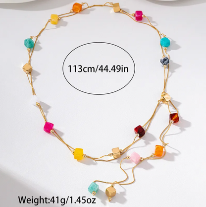 Multicolour Boho Cube Waist Chain
