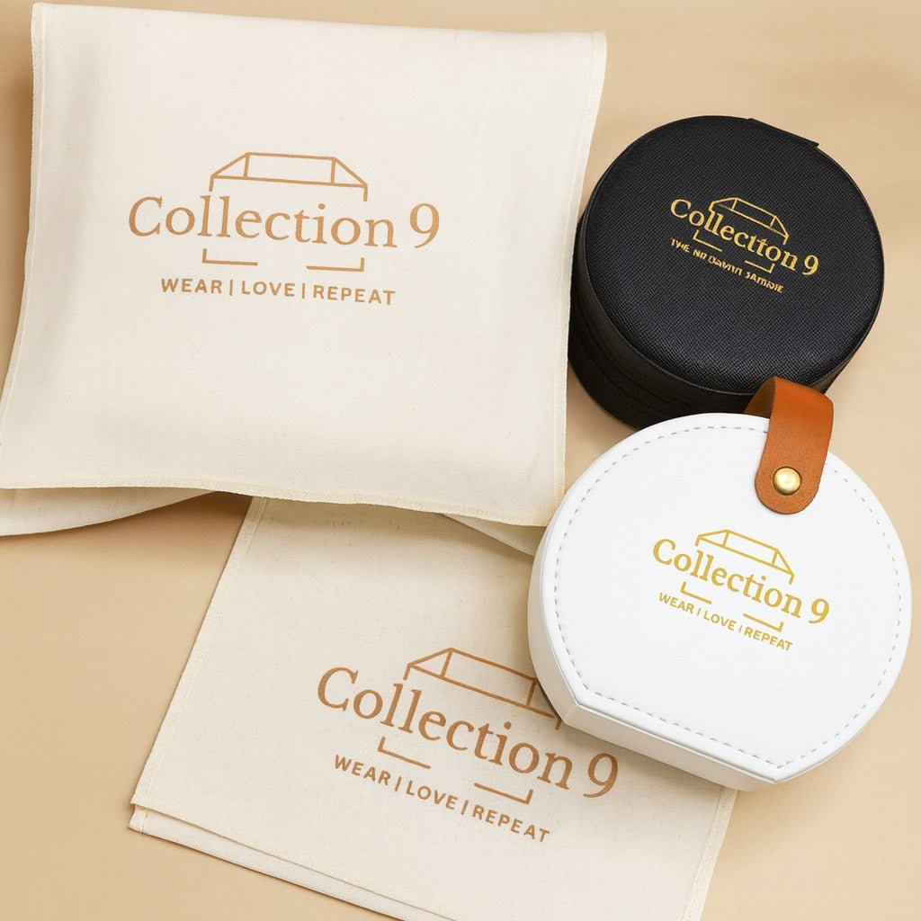 Bright Golden Luxury Travel Jewellery Box - Accessories - 18k Gold Plated Waterproof Jewellery - Collection 9