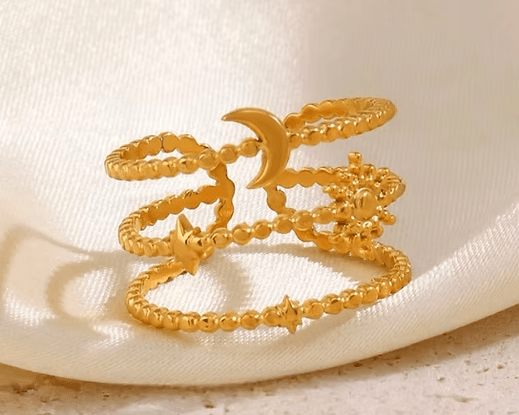 Celestial Bow Ring - Jewelry - 18k Gold Plated Waterproof Jewellery - Collection 9