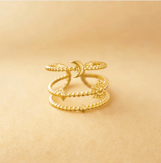 Celestial Bow Ring - Jewelry - 18k Gold Plated Waterproof Jewellery - Collection 9