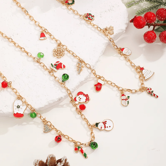 Christmas Character Charm Necklace - Necklaces - 18k Gold Plated Waterproof Jewellery - Collection 9