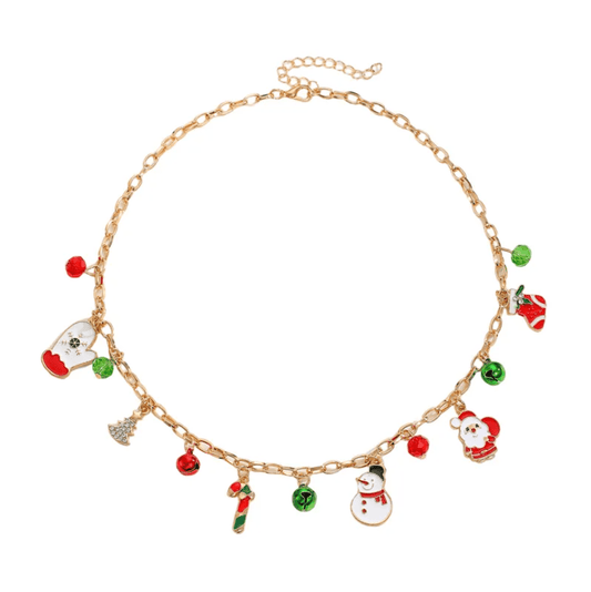 Christmas Character Charm Necklace - Necklaces - 18k Gold Plated Waterproof Jewellery - Collection 9