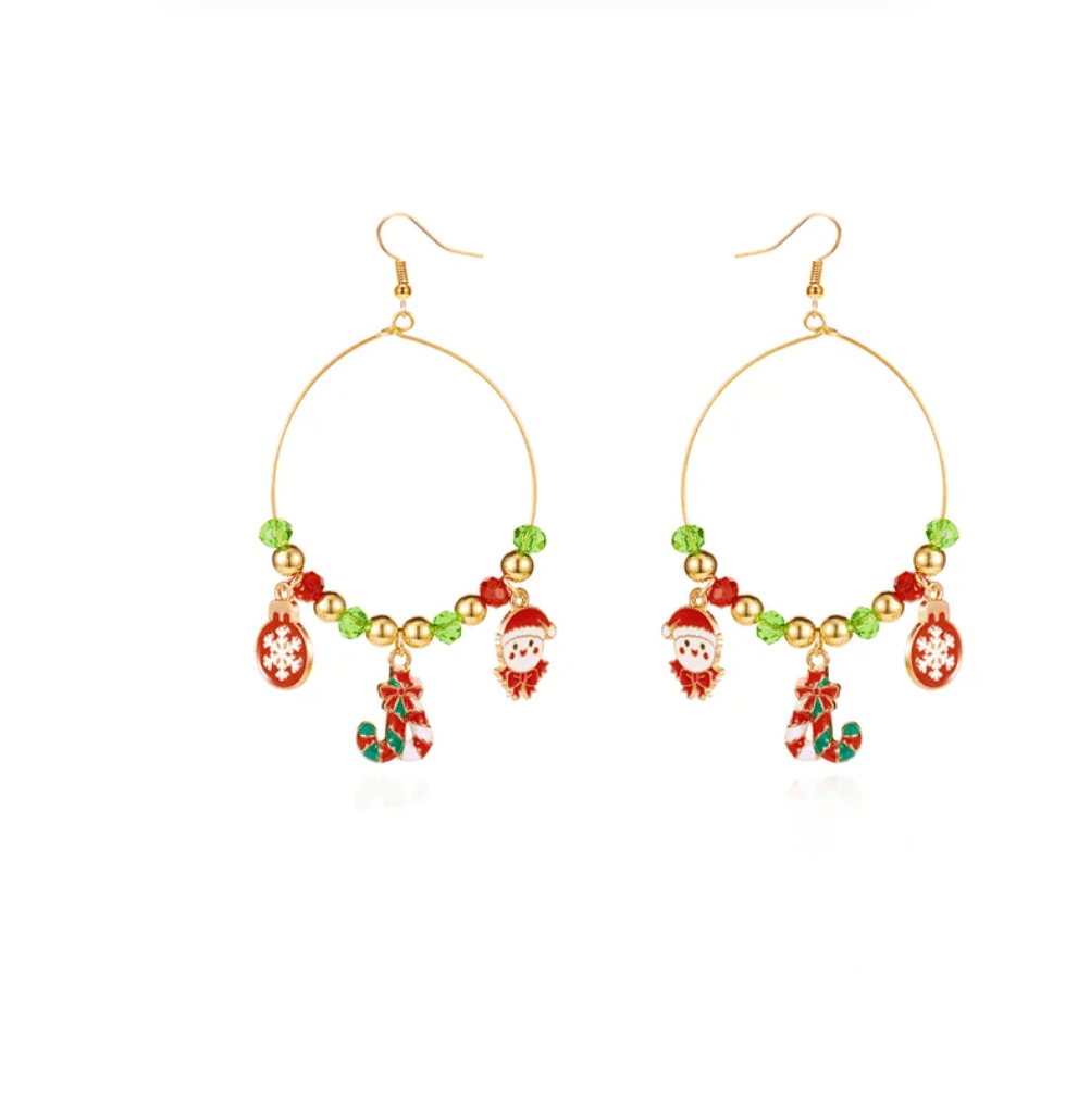Christmas Charm Hoop Earrings Collection - Earrings - 18k Gold Plated Waterproof Jewellery - Collection 9