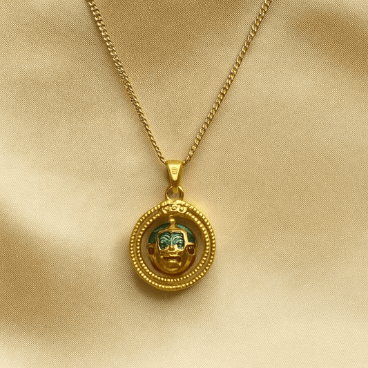 Circular Pendant Necklace - Jewelry - 18k Gold Plated Waterproof Jewellery - Collection 9