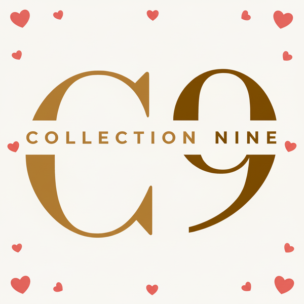 Collection Nine Valentine's logo with hearts - no tagline