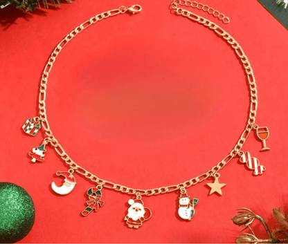 Figaro Chain Christmas Charm Necklace - Necklaces - 18k Gold Plated Waterproof Jewellery - Collection 9