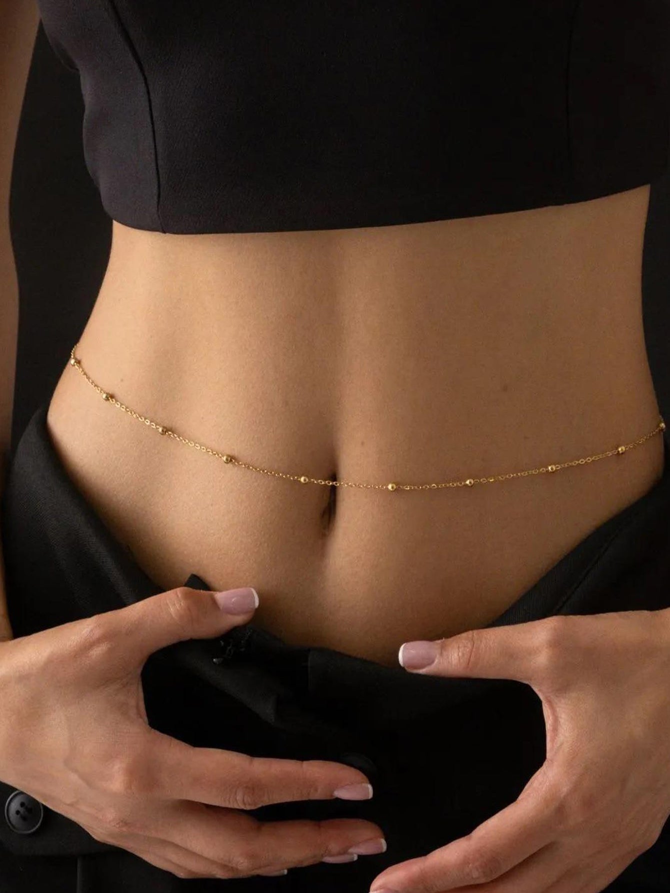 Gold 18K Satellite Bead Waist Chain - Waist Chains - 18k Gold Plated Waterproof Jewellery - Collection 9