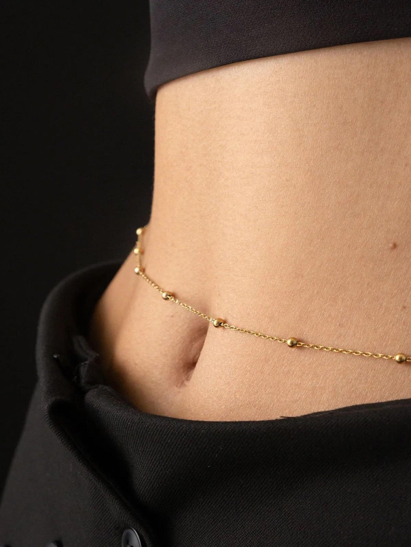 Gold 18K Satellite Bead Waist Chain - Waist Chains - 18k Gold Plated Waterproof Jewellery - Collection 9