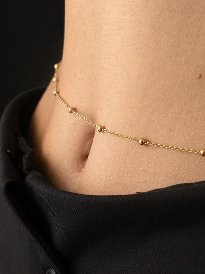 Gold 18K Satellite Bead Waist Chain - Waist Chains - 18k Gold Plated Waterproof Jewellery - Collection 9