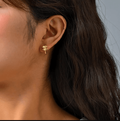 Gold Butterfly Hoop Earrings - - 18k Gold Plated Waterproof Jewellery - Collection 9