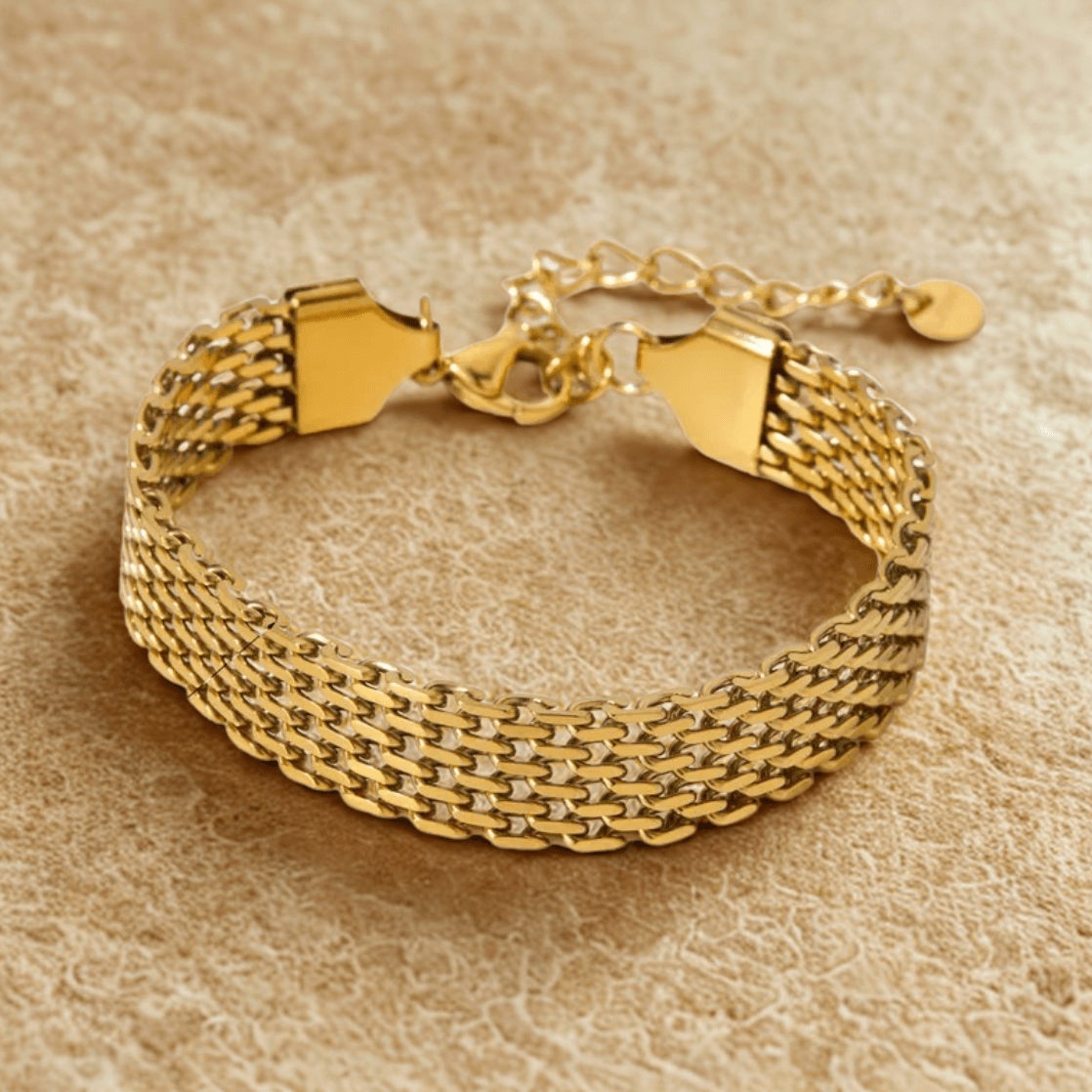 Gold Chain Layered Bracelet - Jewelry - 18k Gold Plated Waterproof Jewellery - Collection 9