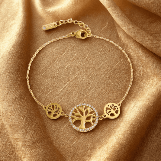 Gold Circle Chain Bracelet - Jewelry - 18k Gold Plated Waterproof Jewellery - Collection 9