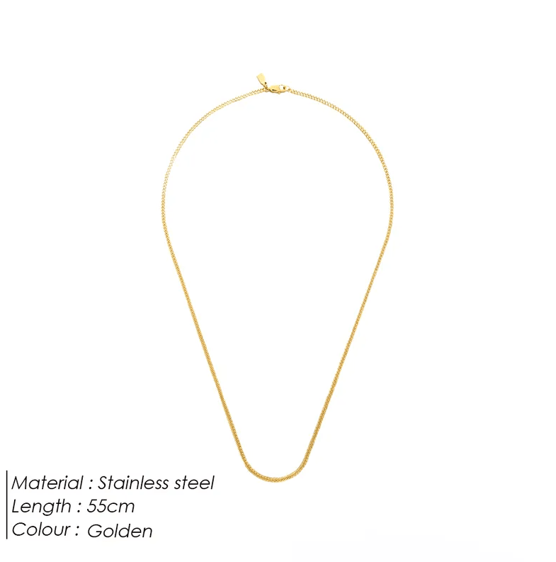 Gold Cuban Chain with Padlock - Necklace - 18k Gold Plated Waterproof Jewellery - Collection 9