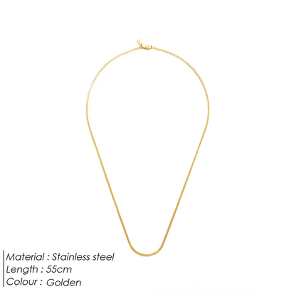 Gold Cuban Chain with Padlock - Necklace - 18k Gold Plated Waterproof Jewellery - Collection 9