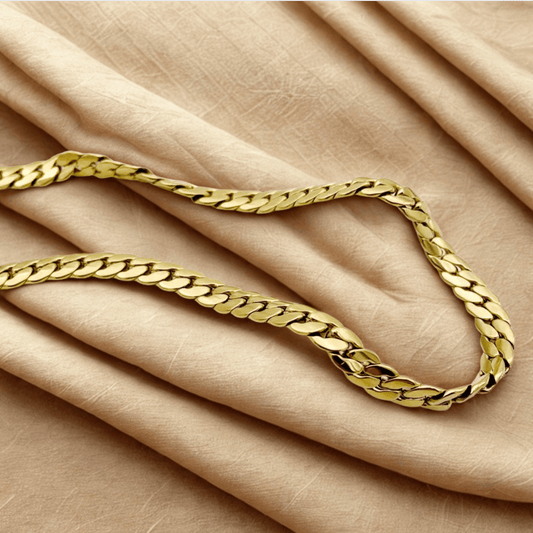 Gold Curb Chain Necklace - Necklace - 18k Gold Plated Waterproof Jewellery - Collection 9
