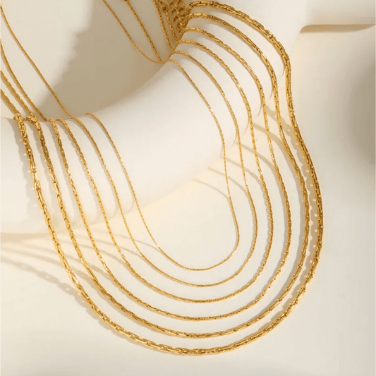 Gold Delicate Chain - Necklace - 18k Gold Plated Waterproof Jewellery - Collection 9