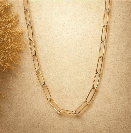 Gold Large Link Chain - Necklace - 18k Gold Plated Waterproof Jewellery - Collection 9