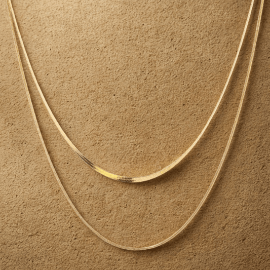 Gold Layered Chain Necklace - Necklace - 18k Gold Plated Waterproof Jewellery - Collection 9