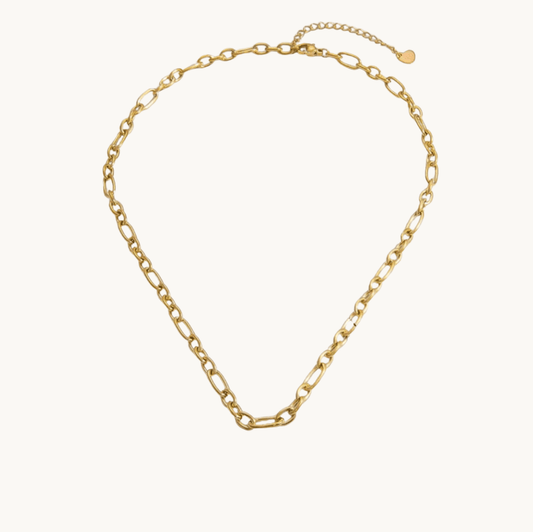 Gold Paperclip Chain - Jewelry - 18k Gold Plated Waterproof Jewellery - Collection 9