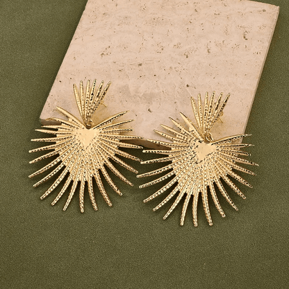 Gold Polished Stud Drop Earrings - Earrings - 18k Gold Plated Waterproof Jewellery - Collection 9