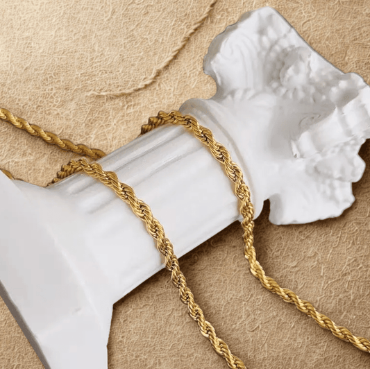 Gold Rope Chain - Necklace - 18k Gold Plated Waterproof Jewellery - Collection 9