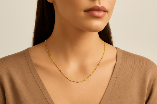 Gold Satellite Chain Necklace - Necklace - 18k Gold Plated Waterproof Jewellery - Collection 9