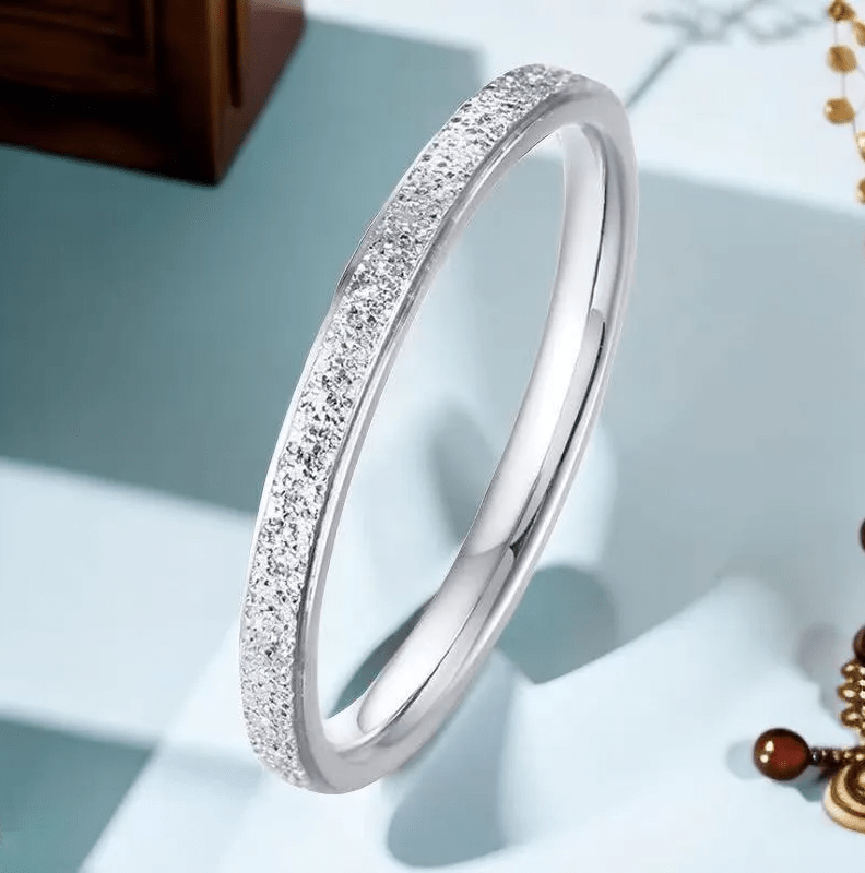 Gold Textured Bangle Ring - Rings - 18k Gold Plated Waterproof Jewellery - Collection 9