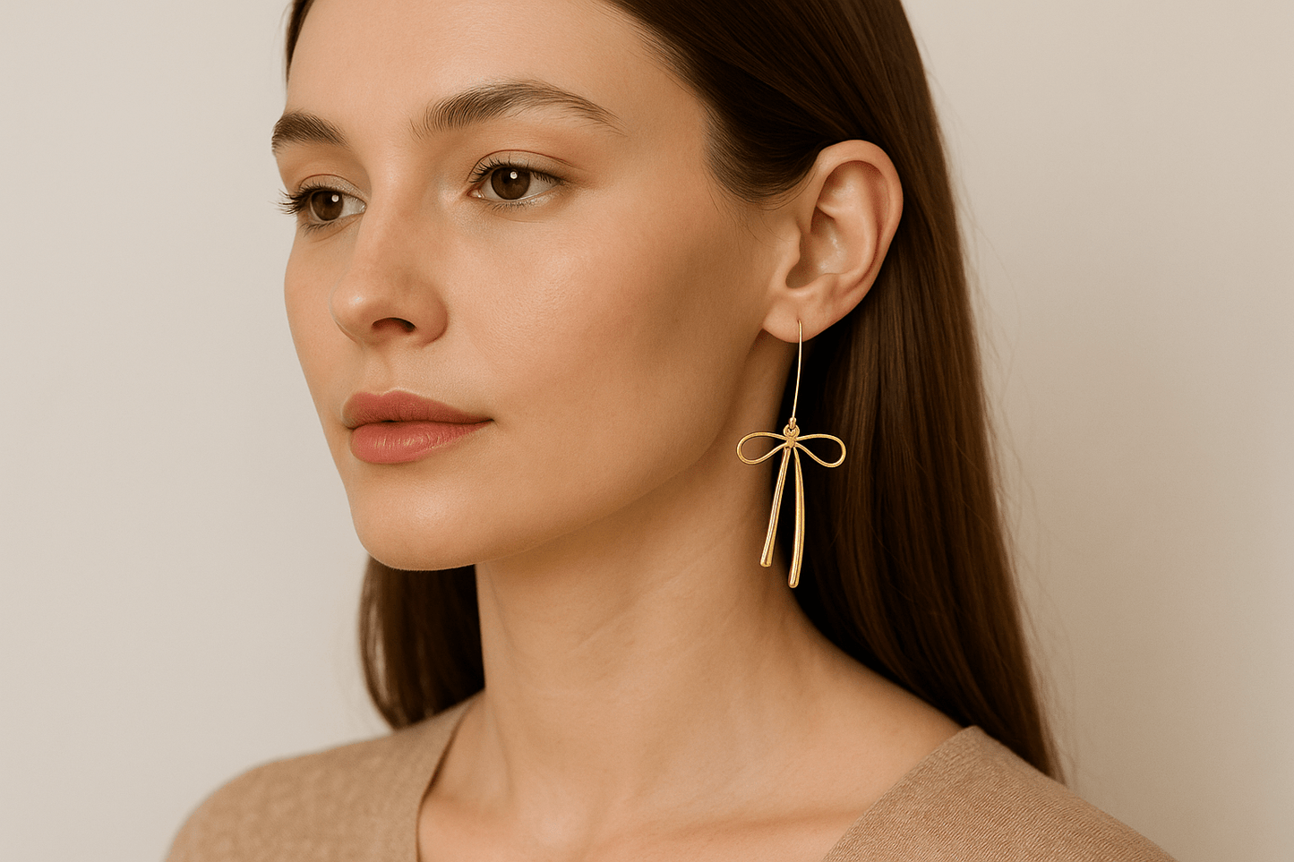 Golden Bow Tassel Drop Earrings - Earrings - 18k Gold Plated Waterproof Jewellery - Collection 9