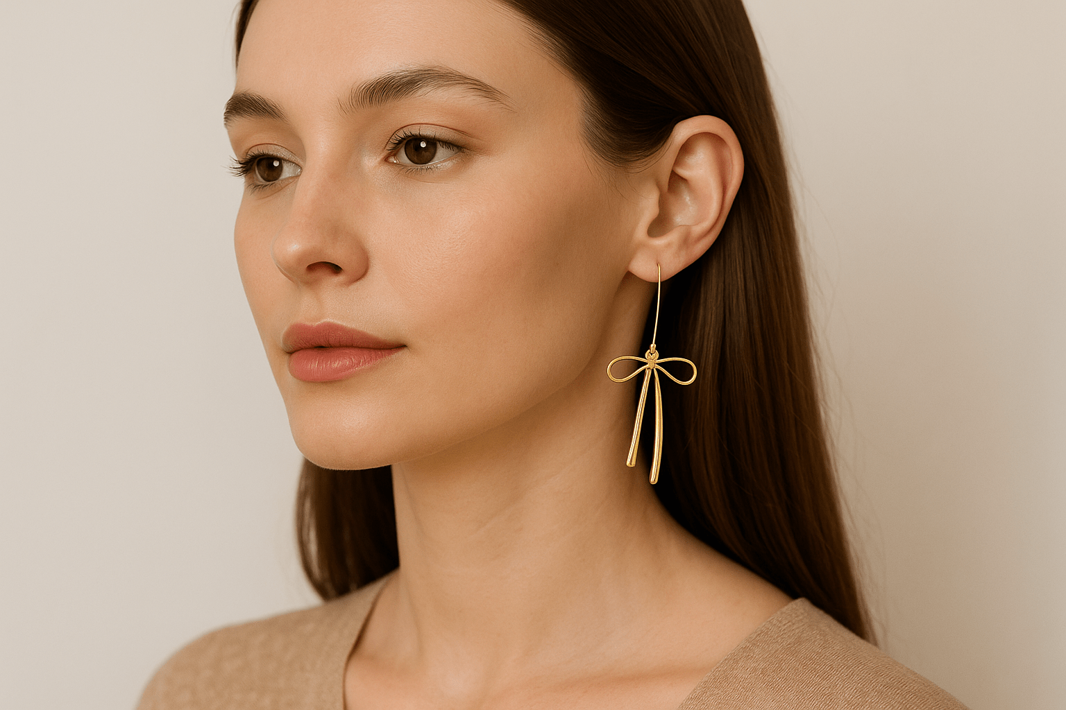 Golden Bow Tassel Drop Earrings - Earrings - 18k Gold Plated Waterproof Jewellery - Collection 9