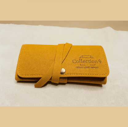 Golden Brown Travel Jewelry Roll Organizer - Accessories - 18k Gold Plated Waterproof Jewellery - Collection 9