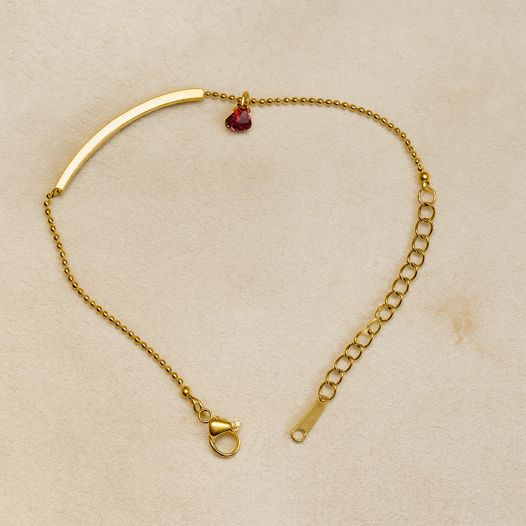 Heart Charm Bracelet - Jewelry - 18k Gold Plated Waterproof Jewellery - Collection 9