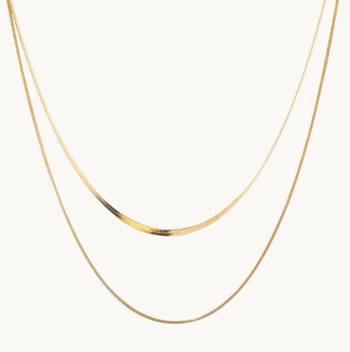 Gold Layered Chain Necklace - Necklace - 18k Gold Plated Waterproof Jewellery - Collection 9