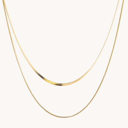 Gold Layered Chain Necklace - Necklace - 18k Gold Plated Waterproof Jewellery - Collection 9
