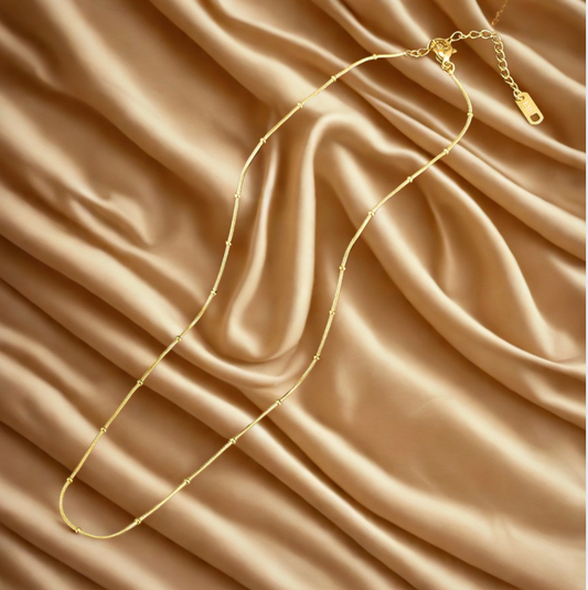 Gold Satellite Chain Necklace - Necklace - 18k Gold Plated Waterproof Jewellery - Collection 9