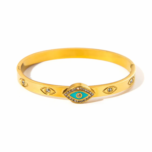 Turquoise Evil Eye Bangle