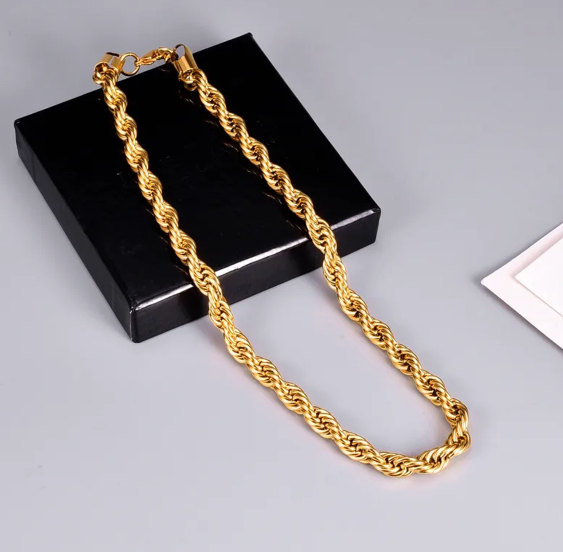 Gold Rope Thick Chain - Necklace - 18k Gold Plated Waterproof Jewellery - Collection 9