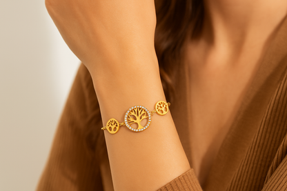 Gold Circle Chain Bracelet - Jewelry - 18k Gold Plated Waterproof Jewellery - Collection 9