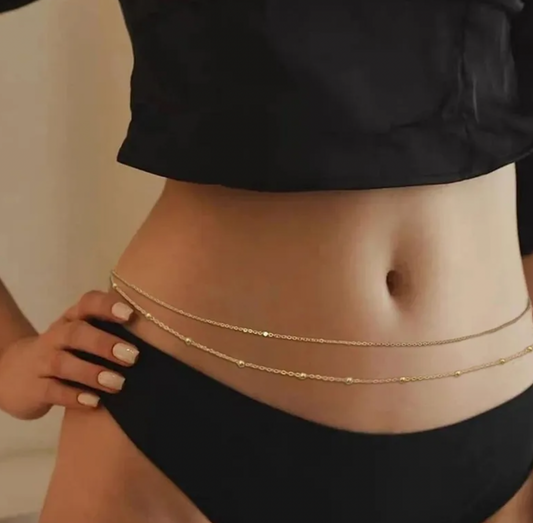 Gold Layered Satellite Waist Chain