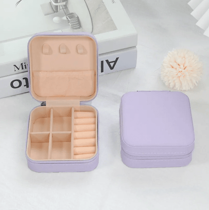 Lavender Luxury Square Travel Jewellery Box - Accessories - 18k Gold Plated Waterproof Jewellery - Collection 9