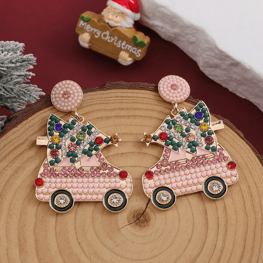 Pink Charm Drop Earrings - Earrings - 18k Gold Plated Waterproof Jewellery - Collection 9
