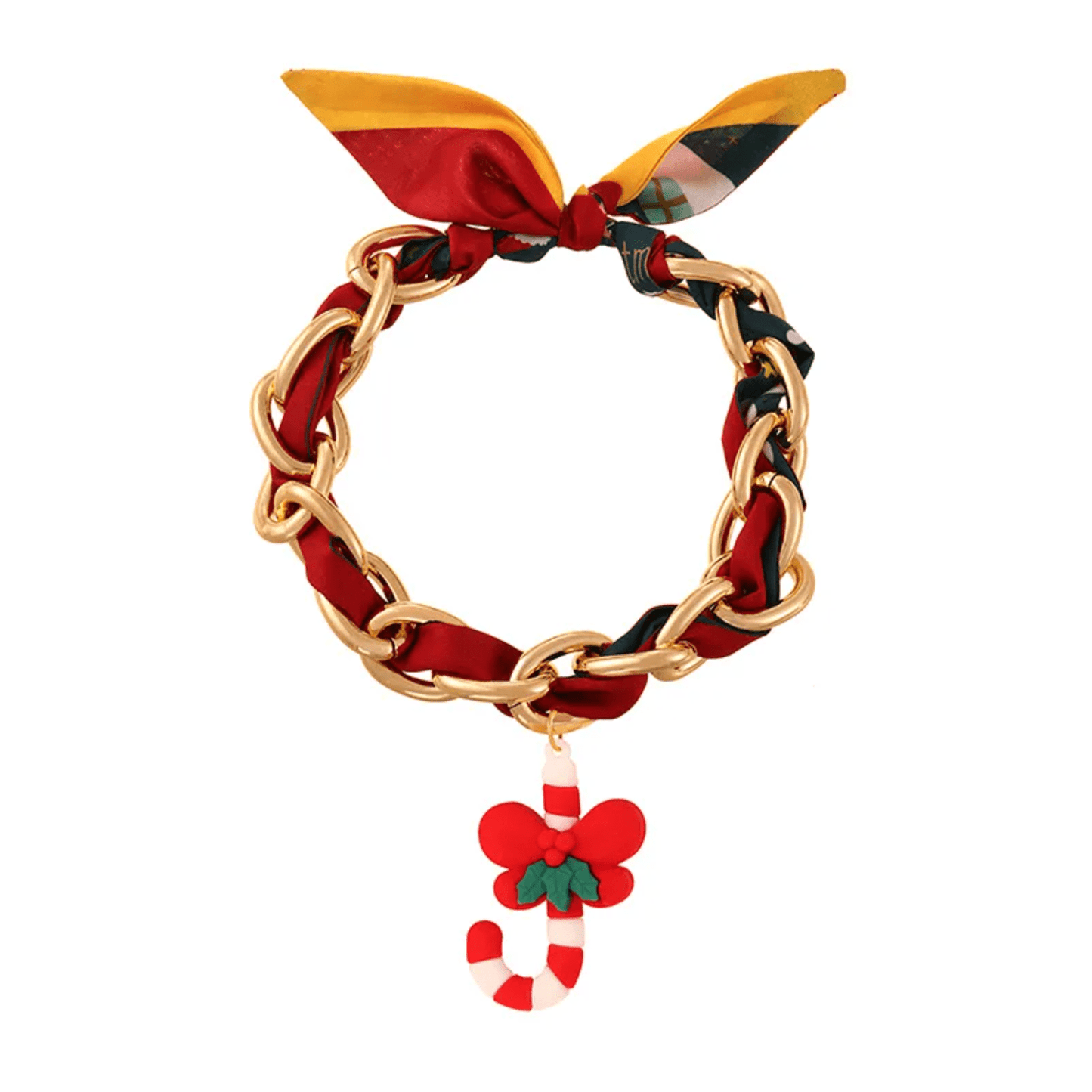 Ribbon Chain Christmas Pendant Necklace - Necklaces - 18k Gold Plated Waterproof Jewellery - Collection 9