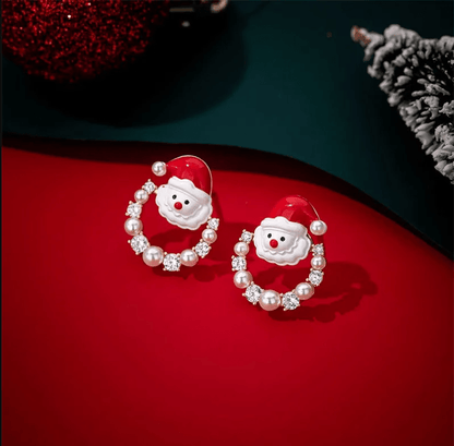 Santa Pearl Earrings - Earrings - 18k Gold Plated Waterproof Jewellery - Collection 9