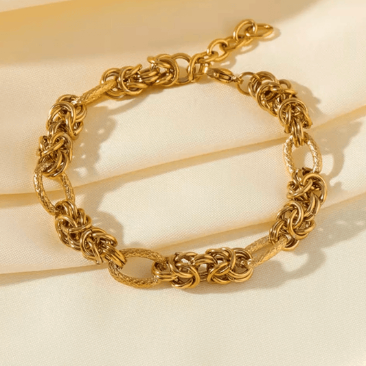 Twisted Chain Bracelet - Jewelry - 18k Gold Plated Waterproof Jewellery - Collection 9